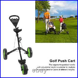 02 015 Push Cart Foldable Cart Heavy Duty Aluminum Frame With 3 Wheels Quick