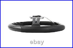 12.5 Steering Wheel WithHorn Black carbon 6 Hole EZGO Club Car Boat UTV Golf Cart