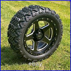 14 Black Golf Cart Wheels & Tires 23x10-14 All Terrain, EZGO/Club Car/YMH/Icon