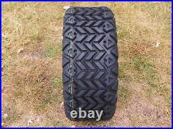 14 Black Milled Golf Cart Wheels &Tires 23x10-14 All Terrain, EZGO/Club Car/YMH