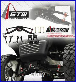 14 Tempest Wheels and X-Trail Tires + GTW Quality Golf Cart Lift Kit
