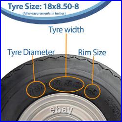 18x8.50-8 Golf Cart Buggy Wheel Tyre 4ply Grass ATV Quad Tire on Rim Wanda P509