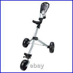 3 Wheel Golf Push Cart Folding Golf Walking Push Cart Portable Golf Push
