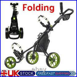 3 Wheel Golf Push Pull Cart Folding Trolley Compact Carrier Foldable Storage Bag