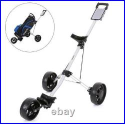 3 Wheel Golf Trolley Aluminum Alloy Foldable Trolley Cart UK