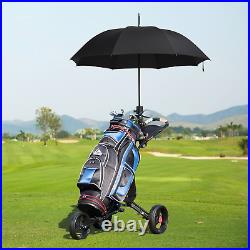 3 Wheels Folding Golf Push Pull Cart with Umbrella Stand