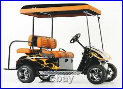 (4) 10x7 SS LSI Aluminum Alloy Golf Cart Car Rim Wheel Yamaha Club Car Precedent
