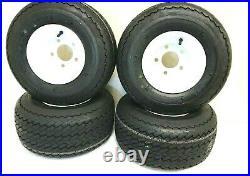 4-18x8.50-8 Golf Tires 5 LUG Wheels For Golf Cart Carts Taylor Dunn EzGo Cushman