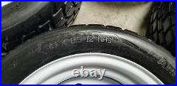 4 Amerityre 18x8.50-12 Solid Rubber Tire Turf Golf Cart Tire and Wheel Assembly