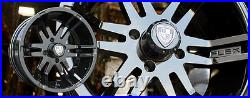 (4) Fairway Alloys 12 Flex Golf Cart Car Rim Wheels & EFX Low Profile Tires