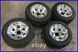 (4) Golf Cart 205/50-10 Tires Aluminum Mag wheels Club Car Ezgo Free Freight
