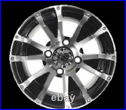 (4) ITP 14 SS LSI HD Aluminum Alloy Golf Cart Car Rim Wheels & DOT D. O. T. Tires