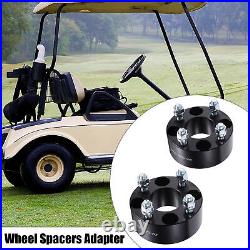 4pcs 2 Wheel Spacer Adapters 4.06 M12 Studs Fits Club Car Golf Carts Black