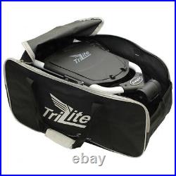Axglo TriLite 3 Wheel Golf Trolley (White/Black) Inc FREE Travel Bag
