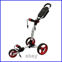 Axglo TriLite 3 Wheel Golf Trolley (White/Red)