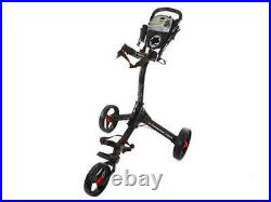 Bag Boy Compact 3 Wheel Push and Pull Cart Black/Red 3 Wheel Trolley