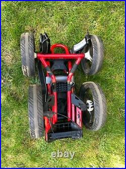 Bag Boy Quad 4-Wheel Push Golf Cart, Red, Compact & Light, Good Condition