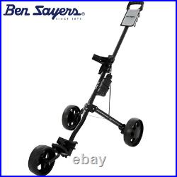 Ben Sayers 3 Wheel Lightweight Foldable / Compact Golf Trolley / New 2023 Model