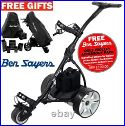 Ben Sayers Electric Golf Trolley 18 Hole Lithium with a free cart bag