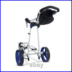 Big Max AutoFold FF Flat Folding Golf Trolley/Cart White/Blue NEW! 2021