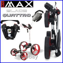 Big Max Blade Quattro 4 Wheel Golf Push Trolley White/Red NEW! 2022