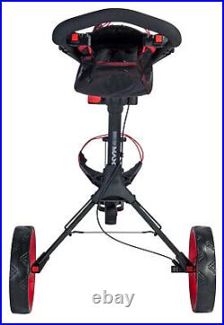 Big Max IQ+ Unisex 3 Wheel Golf Push Trolley Black/Red NEW