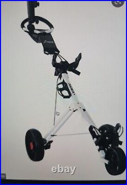 Big Max X-Treme Rider 3-Wheel Golf Trolley Compact Quick Folding Push Cart White