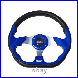 Black Blue Golf Cart Steering Wheel Fits EZGO Club Car Yamaha Hub Adapter Needed