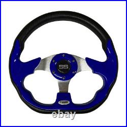 Black Blue Golf Cart Steering Wheel Fits EZGO Club Car Yamaha Hub Adapter Needed