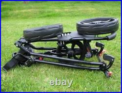 Bullet Black 5000 Deluxe 3 Wheeled Folding Golf Trolley Roller Cart XBU420302