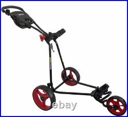 Bullet Black Red 5000 Deluxe Wheeled Folding Golf Trolley Roller Cart XBU420308