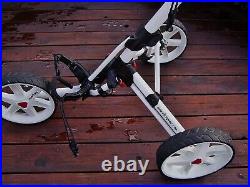 CLICGEAR 3.5+ White 3 Wheel Pull Push GOLF CART Foldable EXCELLENT CONDITION