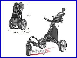 CaddyTek CaddyLite Dark Gray Swivel Front Wheel Golf Push Cart Version 8