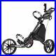 CaddyTek EZ-Fold 3 V2 Wheel Golf Push Cart Golf Trolley - Dark Grey NEW