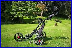 CaddyTek EZ-Fold 3 Wheel Golf Push Cart Golf Trolley -Dark Grey