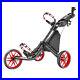 CaddyTek EZ-Fold 3 Wheel V2 Golf Push Cart Golf Trolley -Red