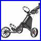 CaddyTek EZ-Fold Golf Push Cart 3 Wheels with UmbrellaHolder, Storagebag V2 UK