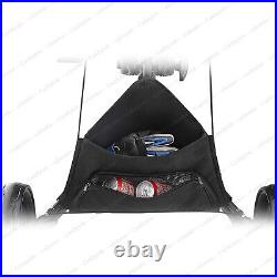 CaddyTek One-Click Folding Golf trolley 4 Wheel Push/Pull Cart V3 - Dark Grey