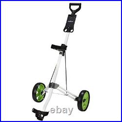 Caddymatic Golf Lite Trac 2 Wheel Folding Golf Cart White/Green
