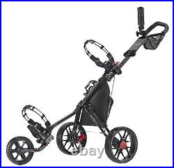 Caddytek CaddyLite 11.5 V3 3 Wheel Golf Push Cart Trolley Lightweight - Black