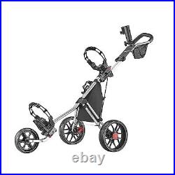 Caddytek CaddyLite 11.5 V3 3 Wheel Golf Push Cart Trolley Lightweight - Silver