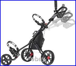 Caddytek CaddyLite 11.5 V3 3 Wheel Golf Push Pull Cart Trolley Lightweight-Black