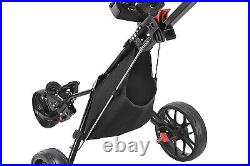 Caddytek CaddyLite 11.5 V3 3 Wheel Golf Push Pull Cart Trolley Lightweight-Black