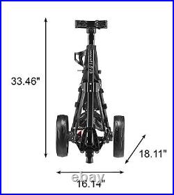 Caddytek CaddyLite 11.5 V3 3 Wheel Golf PushPull Cart Trolley Lightweight-Silver