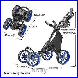 Caddytek Caddycruiser One Version 8 One-Click Folding 4 Wheel Golf Push Cart