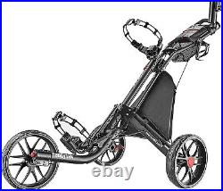 Caddytek EZ-Fold 3 Wheel Golf Push Cart golf trolley DARK GREY