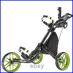 Caddytek EZ-Fold 3 Wheel Golf Push Cart golf trolley Lime