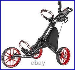 Caddytek EZ-Fold 3 Wheel Golf Push Cart golf trolley Red