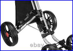Caddytek One-Click Folding 4 Wheel Version 3 Golf Push Cart (Dark Grey)
