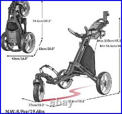 Caddytek Unisex Caddylite One Swivel V8 - 3 Wheels Push Cart Trolley